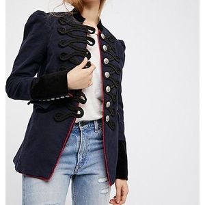 Navy Military Structured Jacket